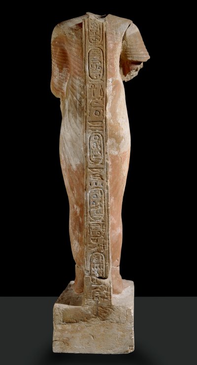 Statue of Akhenaten, back view by Egyptian 18th Dynasty